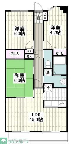 グリーンヒルソウブ(3LDK/3階)の間取り写真