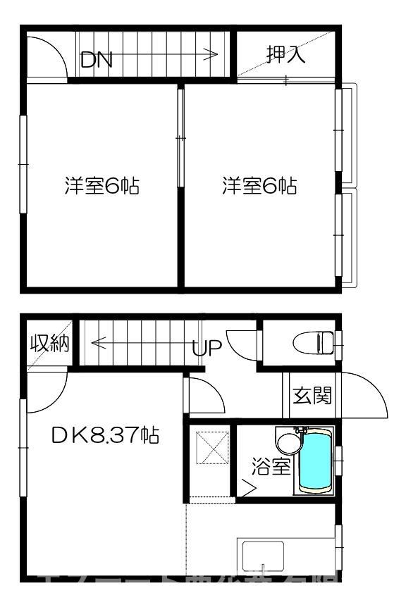 ローダンセ(2LDK/1階)の間取り写真