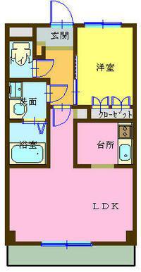 VIEW TERRACE N・R(1LDK/1階)の間取り写真