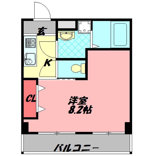 エムロード日吉(1K/2階)の間取り写真