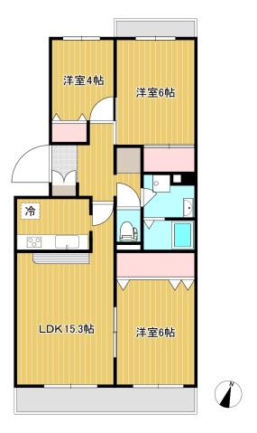 ARCH北浦和(3LDK/3階)の間取り写真