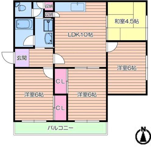 グランマンション寺畑(4LDK/1階)の間取り写真