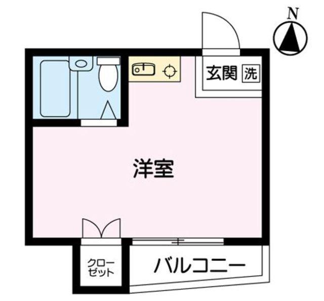 メゾン松永(ワンルーム/2階)の間取り写真