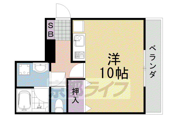 BRIGHT HOME(ワンルーム/1階)の間取り写真