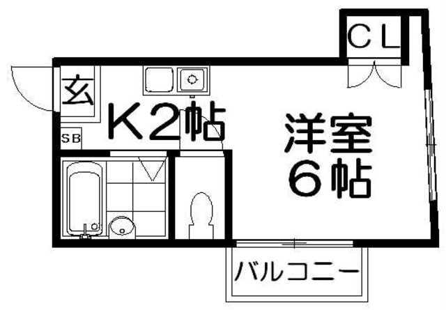 ラルゴ旭町(ワンルーム/3階)の間取り写真