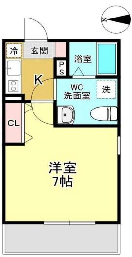 アーバンステージ清澄白河III(1K/2階)の間取り写真