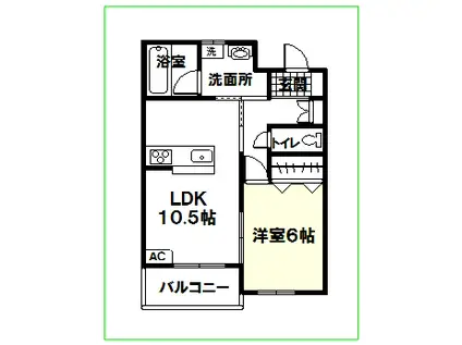 アーバニズム78(1LDK/2階)の間取り写真