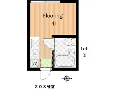 パール和泉(ワンルーム/2階)の間取り写真