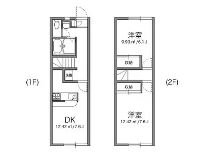 エミネンス(2DK/1階)の間取り写真