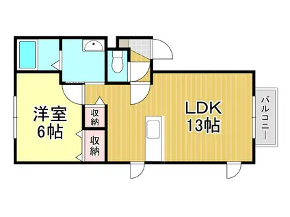 マーキュリーパレス(1LDK/3階)の間取り写真