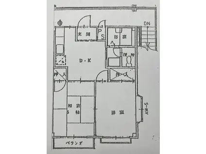 サイオニックハイツかがわ(2DK/2階)の間取り写真