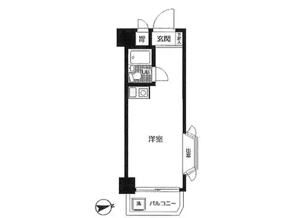 日神パレス高井戸(ワンルーム/6階)の間取り写真
