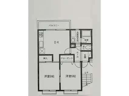 セレニール東郷(2DK/1階)の間取り写真