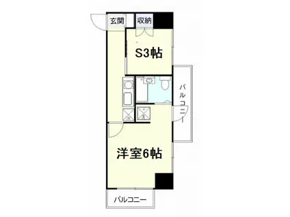 シントミプラザ徳丸(1SK/2階)の間取り写真