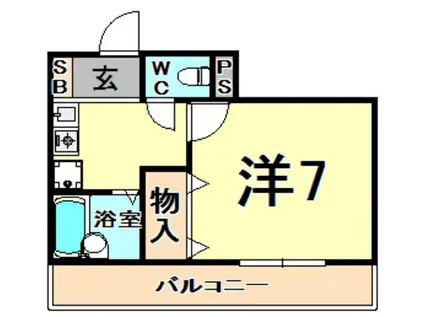 リーストラクチャー塚口II(1K/4階)の間取り写真