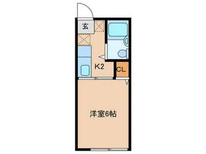シティハイム シンムラ(1K/1階)の間取り写真