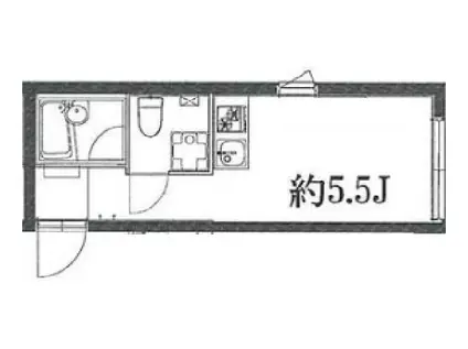 GC小山(ワンルーム/3階)の間取り写真