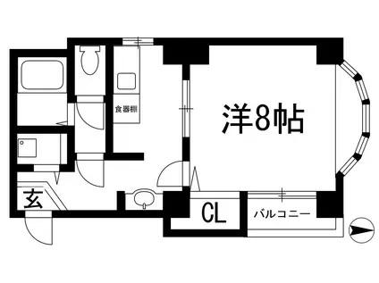 中央日進ビル(1K/3階)の間取り写真