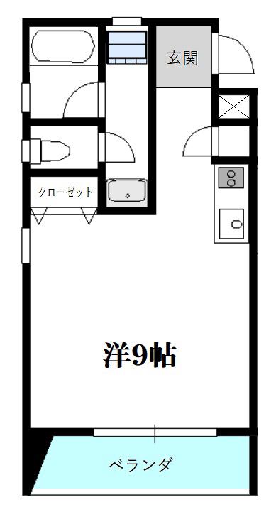 イーダッシュ八幡(ワンルーム/1階)の間取り写真