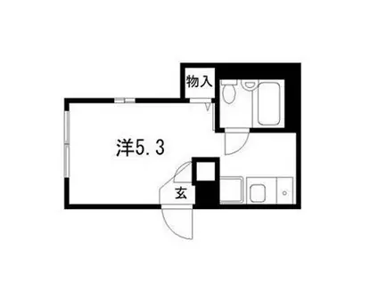 デュオメゾン北千住駅前(ワンルーム/3階)の間取り写真