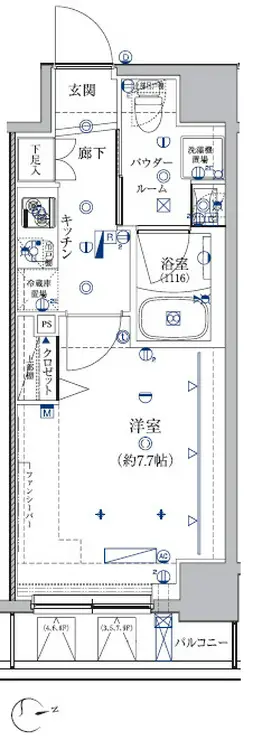 クレイシア芝浦ウォーターフロント 2階階 間取り
