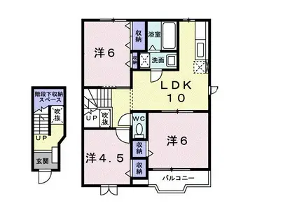 シャンノールIII(3LDK/2階)の間取り写真
