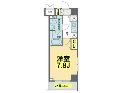 S-FORT船橋本町(1K/5階)の間取り写真