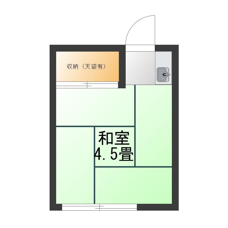 南大塚コーポ(ワンルーム/2階)の間取り写真