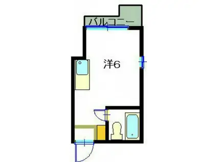 第一浜村ビル(ワンルーム/3階)の間取り写真