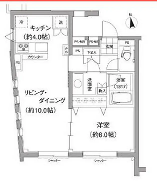 プランドール南榎 1階階 間取り