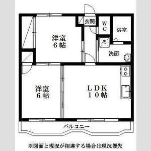 モンフレール(2LDK/2階)の間取り写真