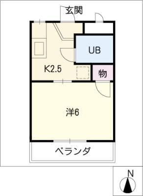 シャトレベール青山(1K/3階)の間取り写真