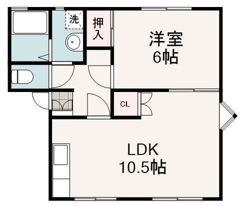 サンテラス田島 A(1LDK/1階)の間取り写真