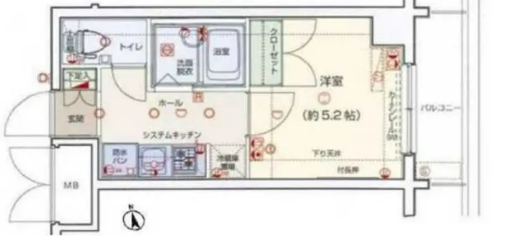 エクセリア神楽坂 6階階 間取り