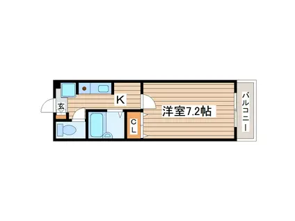 モンレーブ通町(1K/3階)の間取り写真