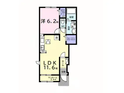 ドリーマーIII(1LDK/1階)の間取り写真