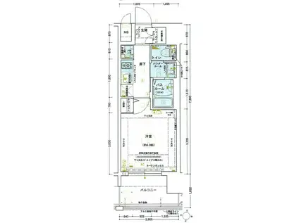 エステムコート梅田茶屋町IIIネクスタ(1K/10階)の間取り写真