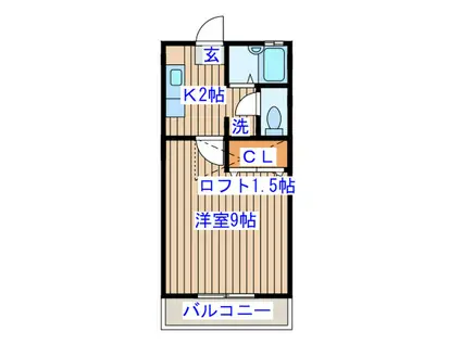 NOBLE1217(1K/1階)の間取り写真