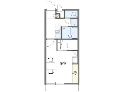 レオパレスCASAYASHIMA(1K/1階)の間取り写真