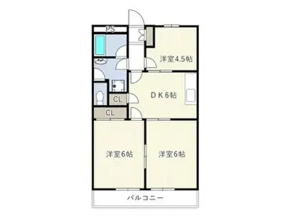 エメラルド77(3DK/1階)の間取り写真