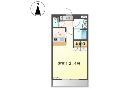 アーバンコート(1K/2階)の間取り写真