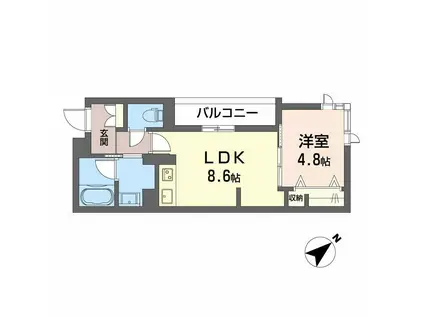 シャーメゾンさかえ町(1LDK/3階)の間取り写真