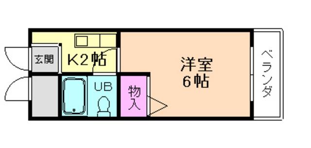 エクセレント箕面(1K/4階)の間取り写真