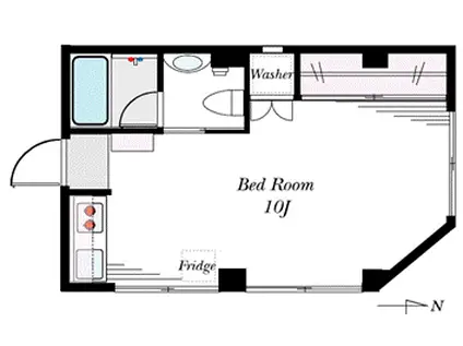 プティメゾン寿(ワンルーム/2階)の間取り写真