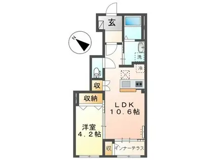 爽海LIEN(2LDK/2階)の間取り写真