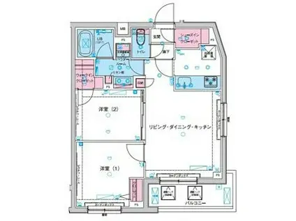 GENOVIAGENOVIA板橋東町SKYGARDEN(2LDK/4階)の間取り写真