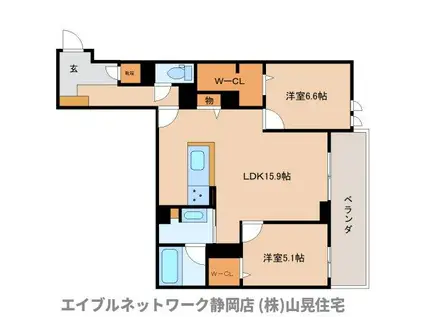 アルセア(2LDK/1階)の間取り写真