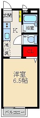 ハイツANJU(1K/1階)の間取り写真