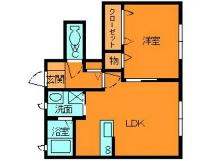 サンプレジール(1LDK/1階)の間取り写真