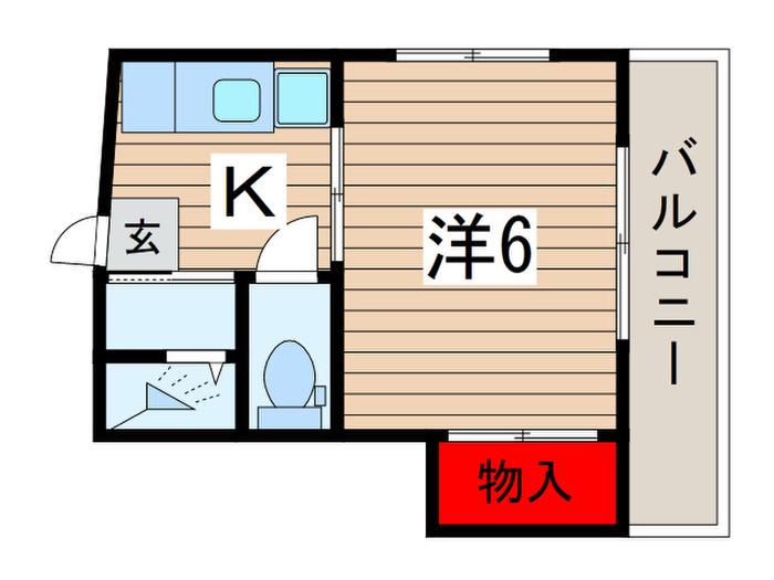 片山第2ビル(1K/3階)の間取り写真